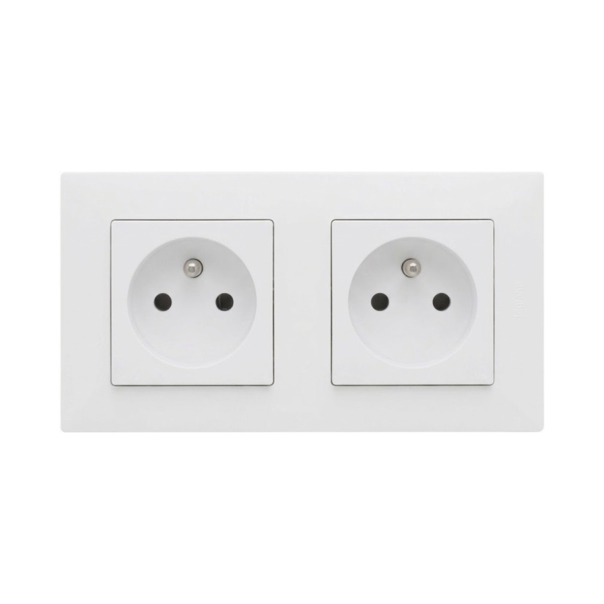 Legrand - Presa doppia domestica con placca NILOE STEP 250V bianca