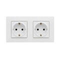 Legrand - Presa doppia domestica SCHUKO con cornice NILOE STEP 250V bianca