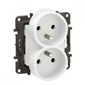 Legrand - Presa doppia domestica senza cornice 250V/16A NILOE bianca