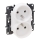 Legrand - Presa doppia domestica senza cornice 250V/16A NILOE STEP bianca