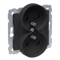 Legrand - Presa doppia domestica senza placca 250V/16A SUNO nera