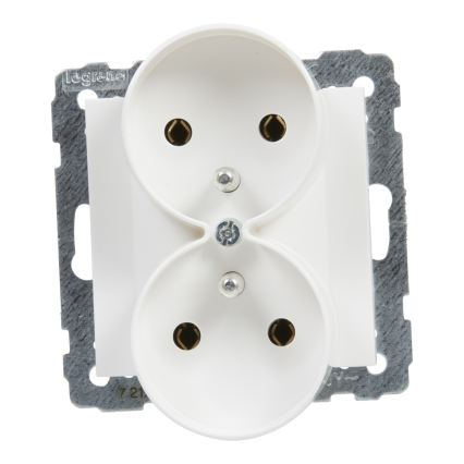Legrand - Presa doppia per uso domestico senza cornice 250V/16A SUNO bianca