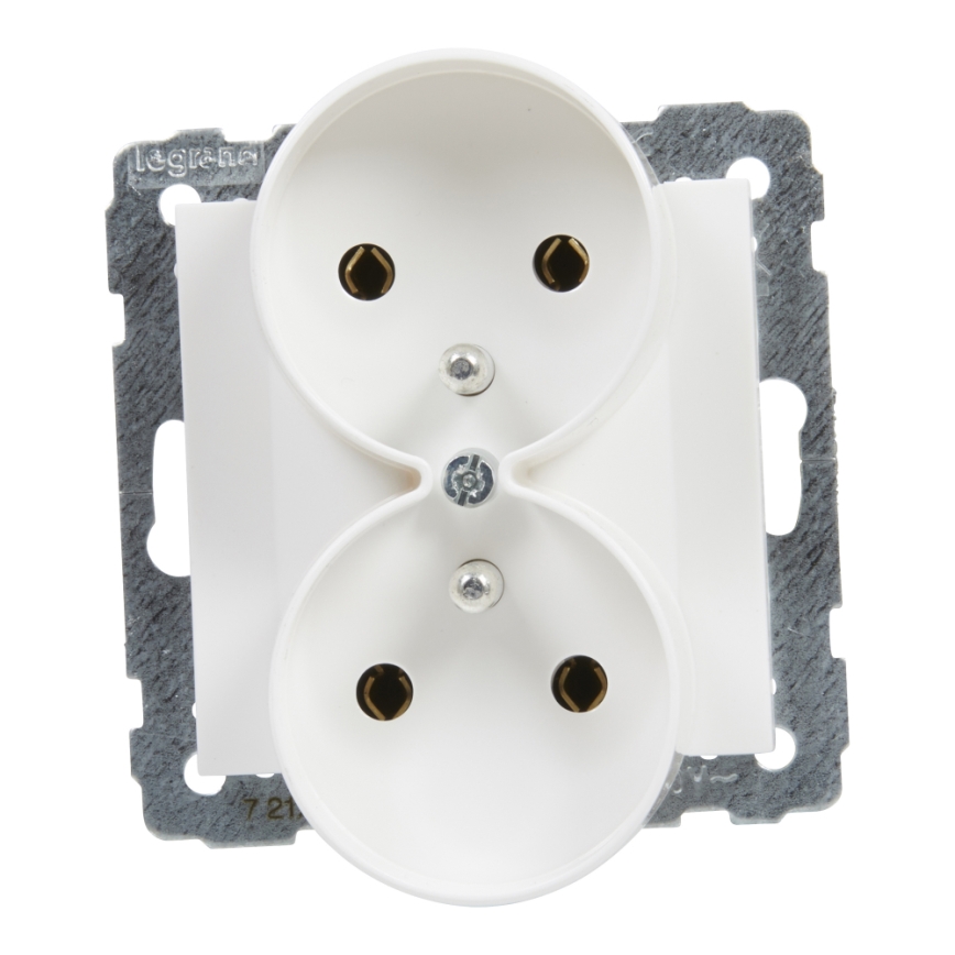 Legrand - Presa doppia per uso domestico senza cornice 250V/16A SUNO bianca