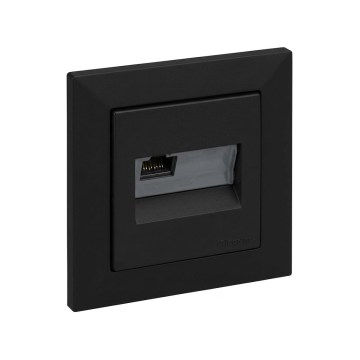 Legrand - Presa Ethernet RJ45 con cornice SUNO nera