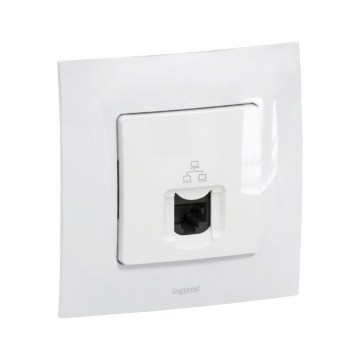Legrand - Presa Ethernet RJ45 con placca NILOE bianca