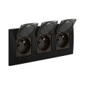Legrand - Presa tripla da esterno NILOE 250V IP44 nera
