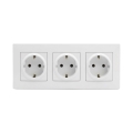 Legrand - Presa tripla domestica SCHUKO con cornice NILOE STEP 250V bianca