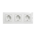 Legrand - Presa tripla domestica SCHUKO con placca NILOE 250 V bianca