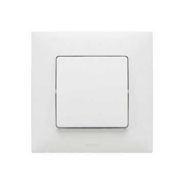 Legrand - Pulsante unipolare n. 1/0 con cornice NILOE bianco