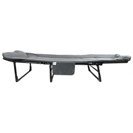Lettino da campeggio pieghevole e regolabile grigio