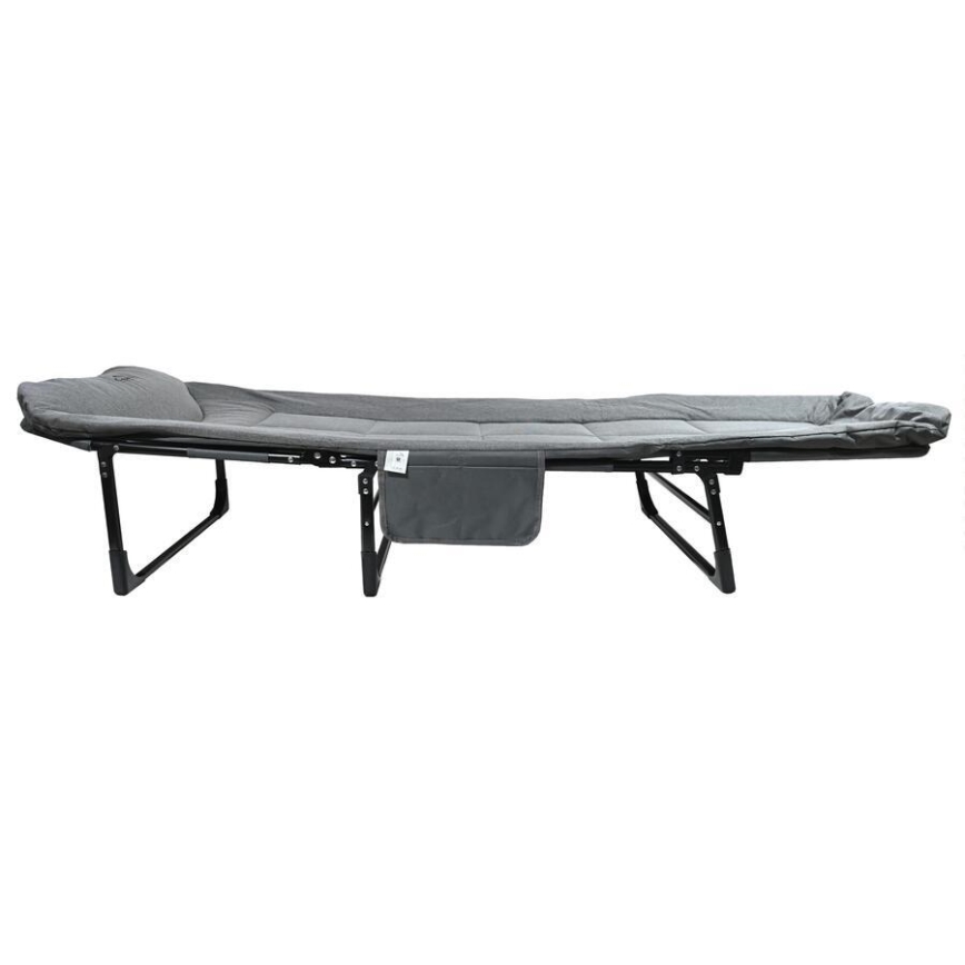 Lettino da campeggio pieghevole e regolabile grigio