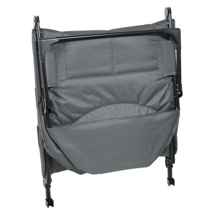 Lettino da campeggio pieghevole e regolabile grigio