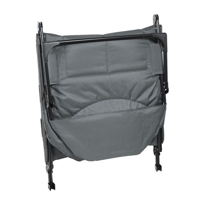 Lettino da campeggio pieghevole e regolabile grigio