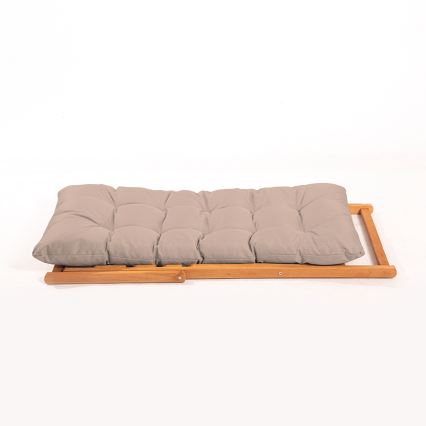 Lettino da giardino beige/faggio