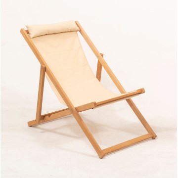 Lettino da giardino beige/hornbeam
