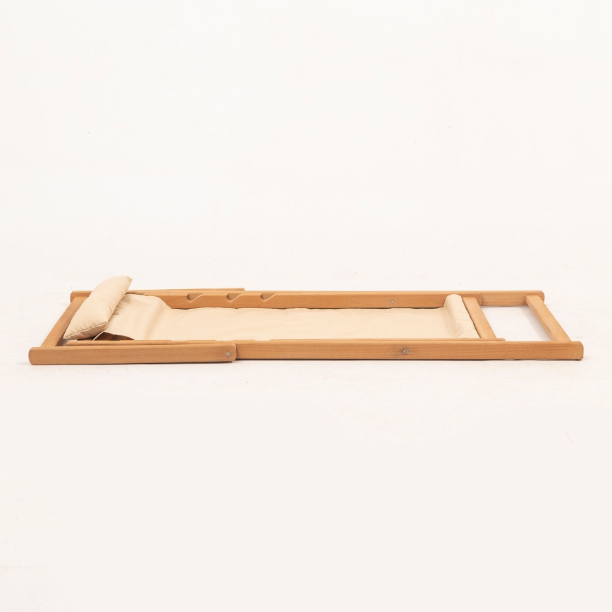 Lettino da giardino beige/hornbeam