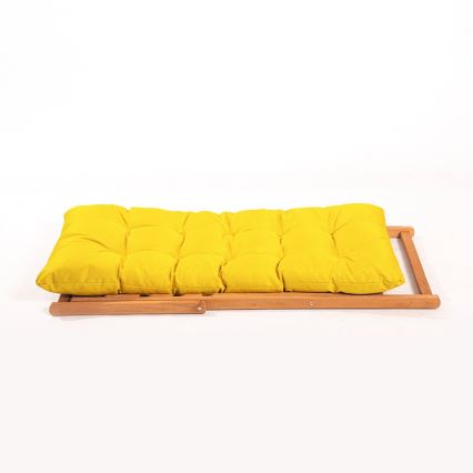 Lettino da giardino giallo/faggio