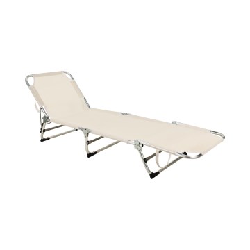 Lettino prendisole pieghevole e reclinabile SUNO 56x190 cm colore crema