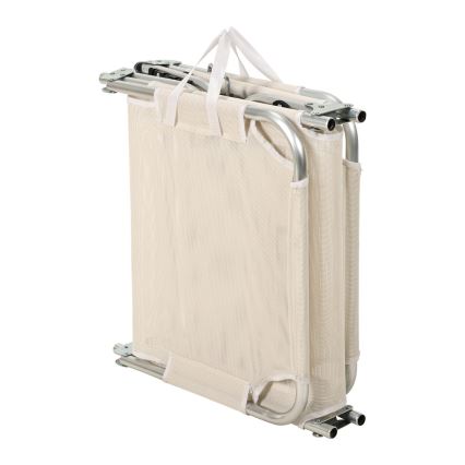 Lettino prendisole pieghevole e reclinabile SUNO 56x190 cm colore crema