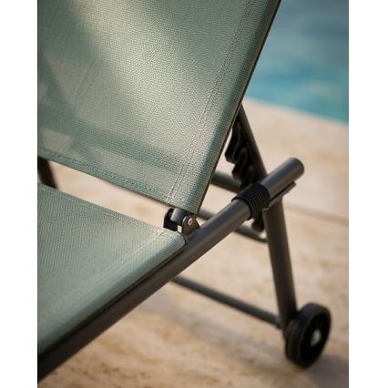 Lettino reclinabile TERA 57x185 cm verde
