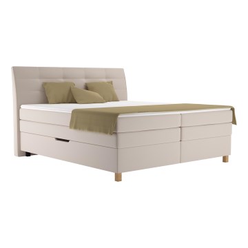 Letto a molle con materasso BEA 180x200 cm beige