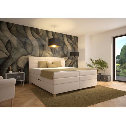 Letto a molle con materasso BEA 180x200 cm beige
