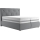 Letto a molle con materasso e topper ELEN 160x200 cm grigio
