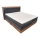 Letto a molle insacchettate con materassi e topper e contenitore JASMINE 180x200 cm grigio