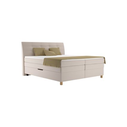 Letto boxspring con materasso BEA 180x200 cm beige