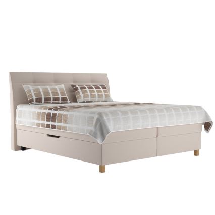 Letto boxspring con materasso BEA 180x200 cm beige