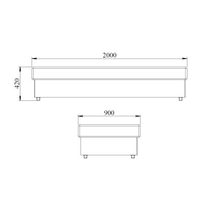 Letto contenitore NOE 90x200 con materasso a molle, grigio/nero