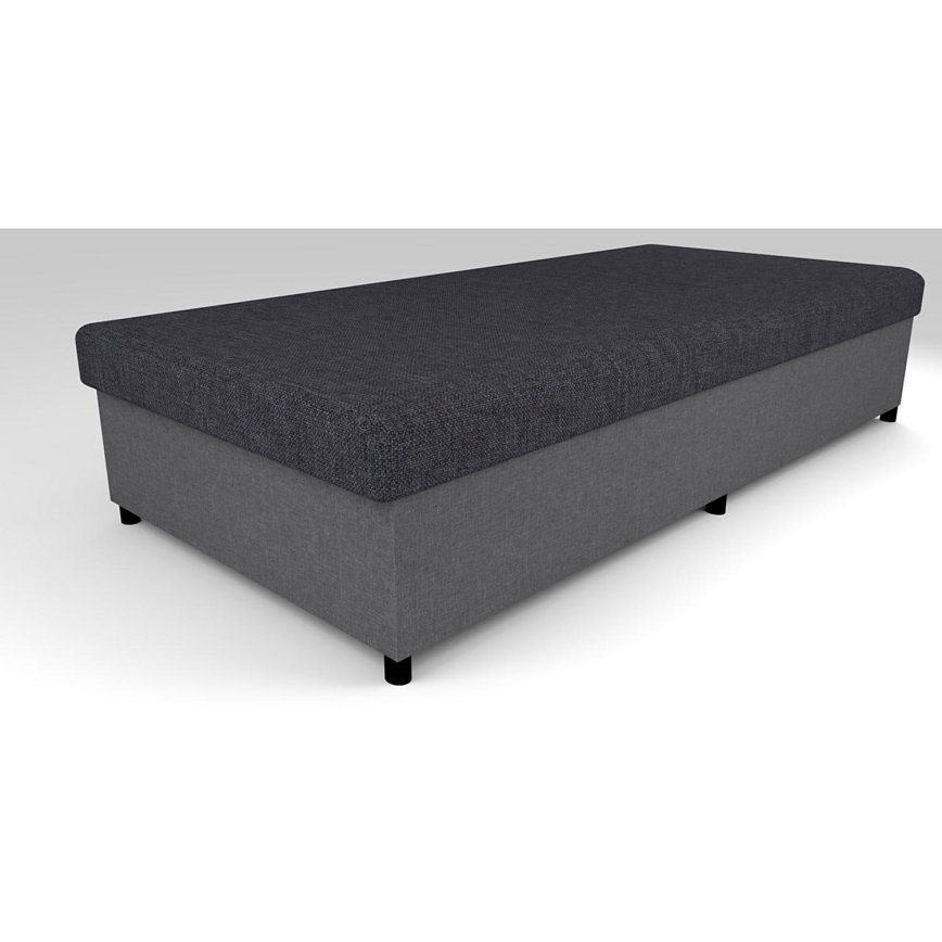 Letto da giorno imbottito con contenitore CORY 80x200 grigio