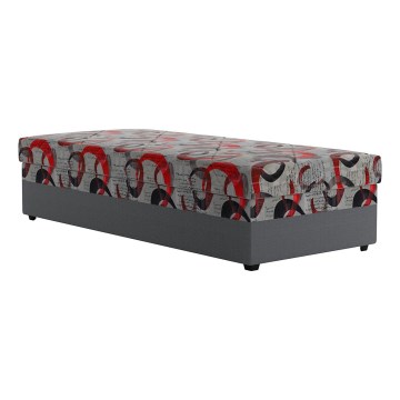 Letto da giorno imbottito con contenitore ESTEL 90x200 cm grigio