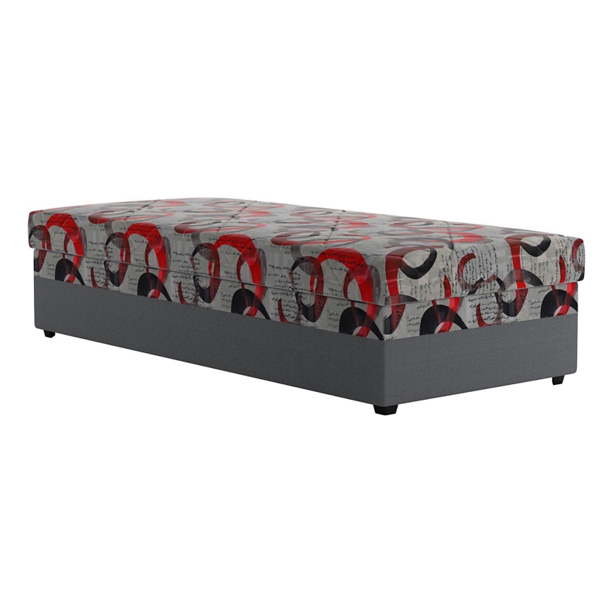 Letto da giorno imbottito con contenitore ESTEL 90x200 cm grigio