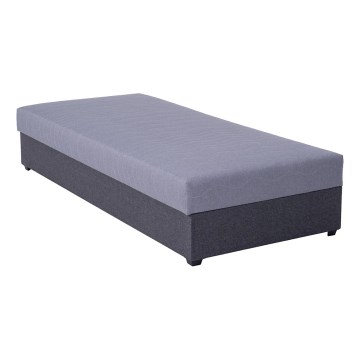 Letto da giorno imbottito con contenitore JACOB XL 90x200 cm grigio