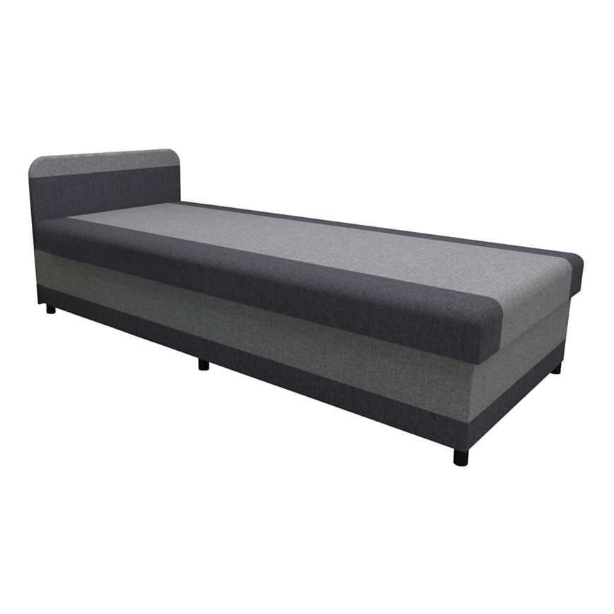 Letto da giorno imbottito con contenitore TALI 80x202 grigio/antracite