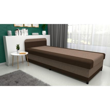 Letto da giorno imbottito con contenitore TALI 80x202 marrone/beige
