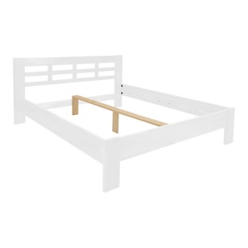 Letto doppio fatto di legno solido ANGELA 180x200 cm bianco