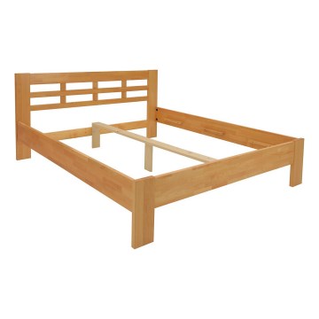 Letto doppio fatto di legno solido ANGELA 180x200 cm noce chiaro