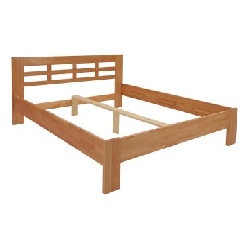 Letto doppio fatto di legno solido ANGELA 180x200 cm noce