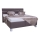 Letto imbottito ALIS 160x200 cm con materasso e contenitore, marrone