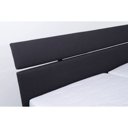 Letto imbottito con contenitore ALIS 180x200 cm - senza materasso, antracite