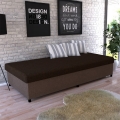 Letto imbottito con contenitore CORY 80x200 marrone