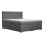 Letto imbottito con contenitore e matracemi con un topper NEW BOLERO 160x200 cm grigio