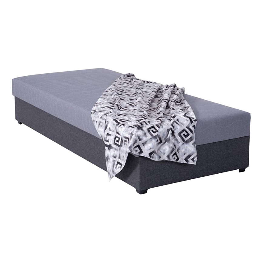 Letto imbottito con contenitore JACOB XL, portata 130 kg, 90x200 cm, grigio