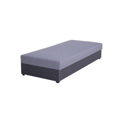 Letto imbottito con contenitore JACOB XL, portata 130 kg, 90x200 cm, grigio