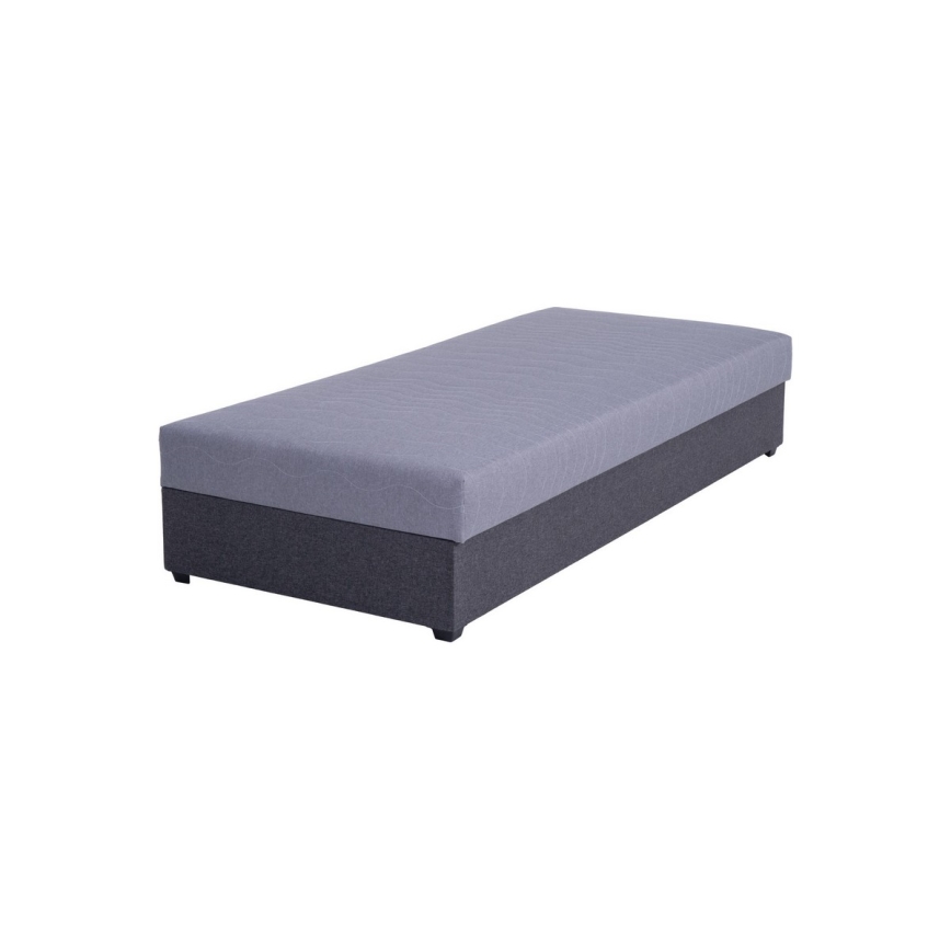 Letto imbottito con contenitore JACOB XL, portata 130 kg, 90x200 cm, grigio