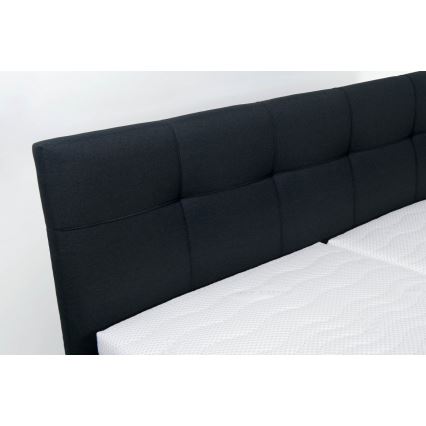 Letto imbottito con contenitore MARIA 160x200 cm, senza materasso, antracite