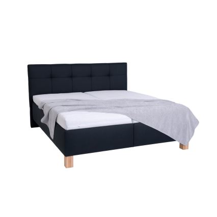 Letto imbottito con contenitore MARIA 160x200 cm, senza materasso, antracite