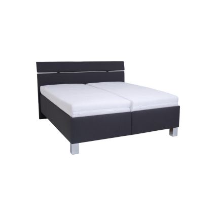 Letto imbottito con contenitore senza materasso ALIS 160x200 cm antracite